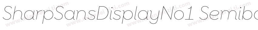 SharpSansDisplayNo1 Semibold字体转换